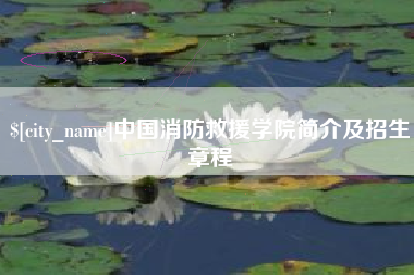 谷城中国消防救援学院简介及招生章程