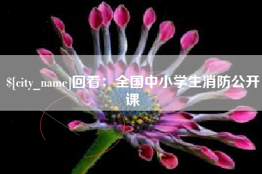 谷城回看：全国中小学生消防公开课