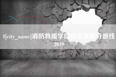 谷城消防救援学院招生录取分数线2019