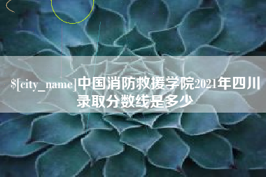 谷城中国消防救援学院2021年四川录取分数线是多少