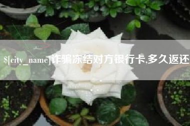 谷城诈骗冻结对方银行卡,多久返还