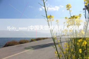 谷城中国失信被执行人名单网