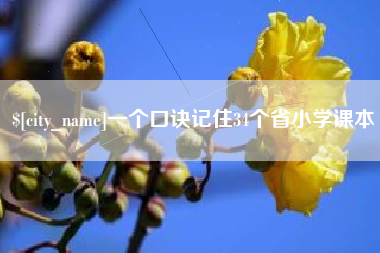 谷城一个口诀记住34个省小学课本
