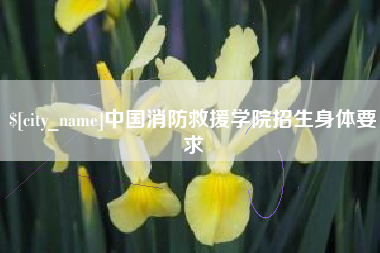 谷城中国消防救援学院招生身体要求