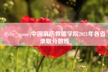 谷城中国消防救援学院2021年各省录取分数线
