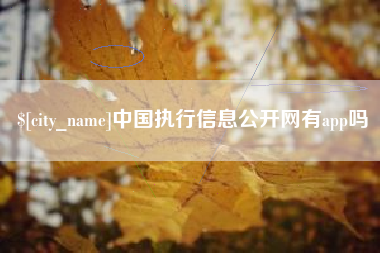 谷城中国执行信息公开网有app吗