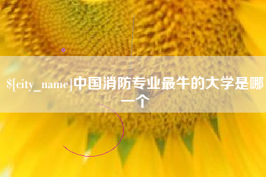 谷城中国消防专业最牛的大学是哪一个
