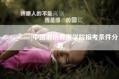 谷城中国消防救援学院报考条件分数