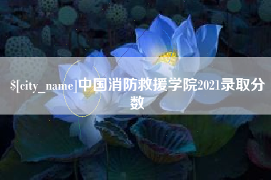 谷城中国消防救援学院2021录取分数
