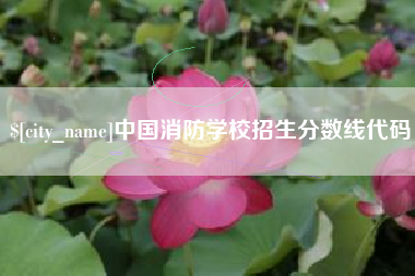 谷城中国消防学校招生分数线代码