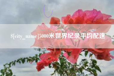 谷城5000米世界纪录平均配速