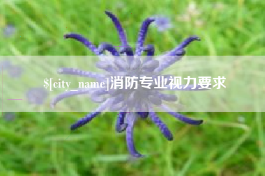 谷城消防专业视力要求