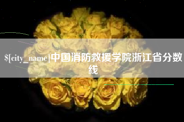谷城中国消防救援学院浙江省分数线