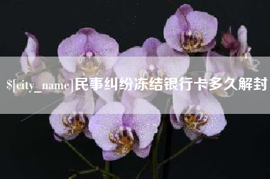 谷城民事纠纷冻结银行卡多久解封