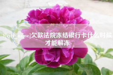 谷城欠款法院冻结银行卡什么时候才能解冻