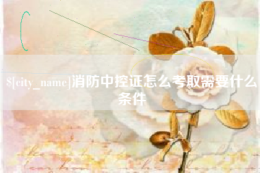 谷城消防中控证怎么考取需要什么条件