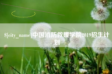 谷城中国消防救援学院2019招生计划