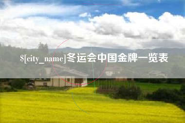 谷城冬运会中国金牌一览表
