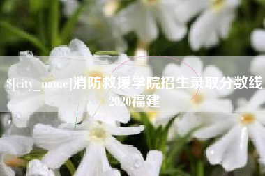 谷城消防救援学院招生录取分数线2020福建