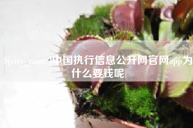 谷城中国执行信息公开网官网app为什么要钱呢