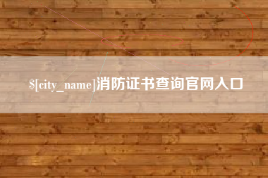 谷城消防证书查询官网入口