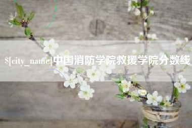 谷城中国消防学院救援学院分数线